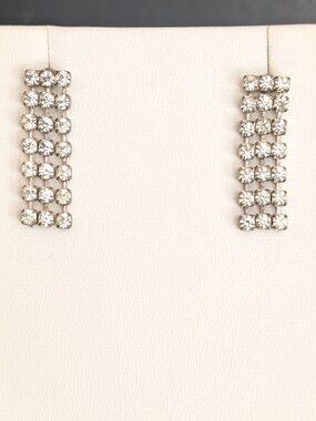 3 strand rhinestone earrings